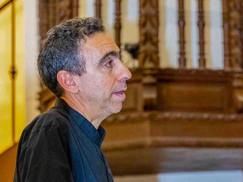 Fernando Pérez, miembro de "Ensemble La Danserye"
